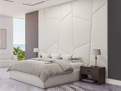 Luxurious Wall Panel Headboard Bed