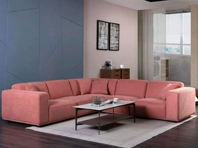 Modern Fabric L Shape Sectional Sofa