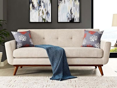 Dexter Grey Tufted 2 Seater Sofa